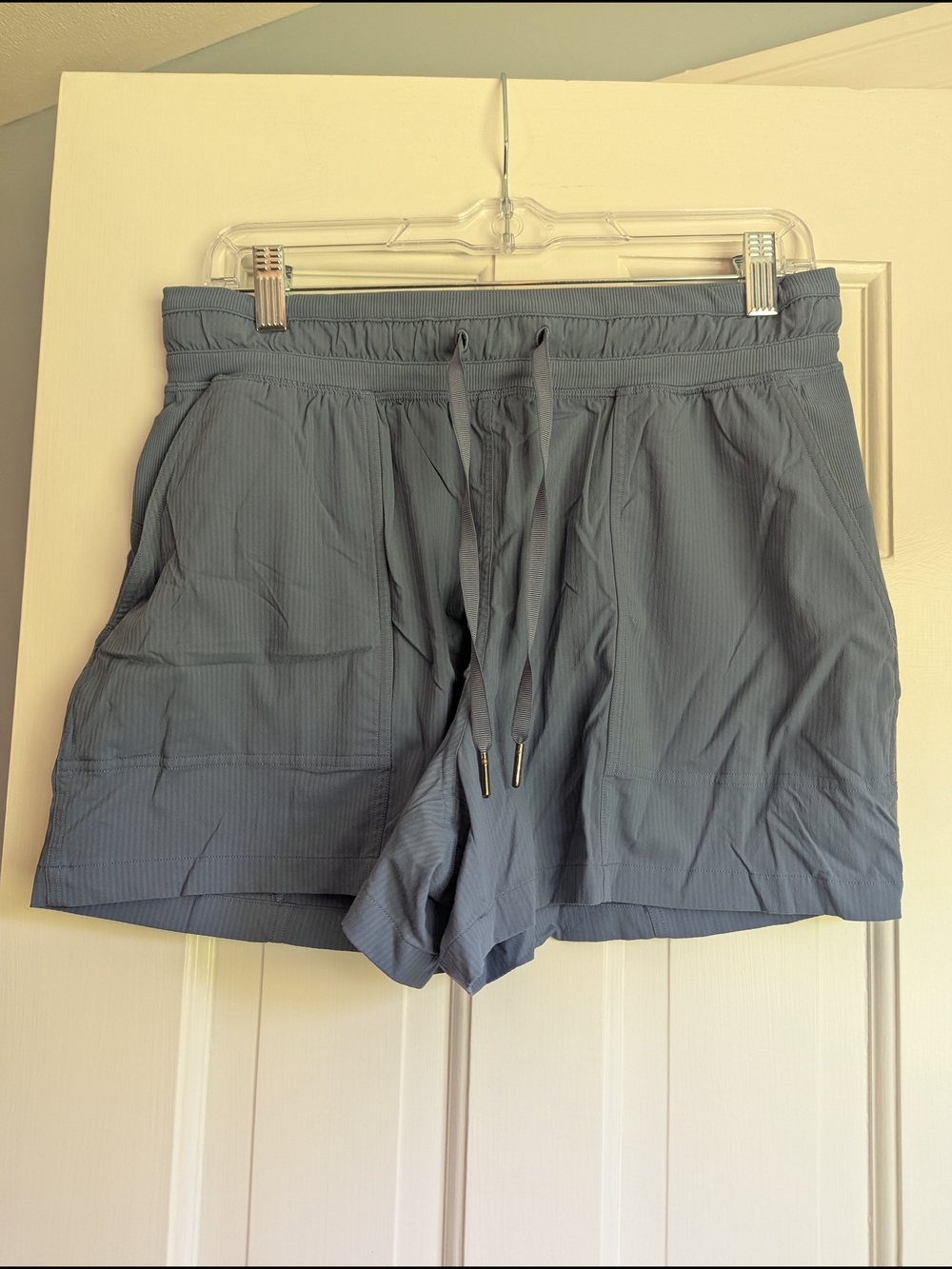 Blue gray Lululemon Dance studio Athletic Drawstring Shorts